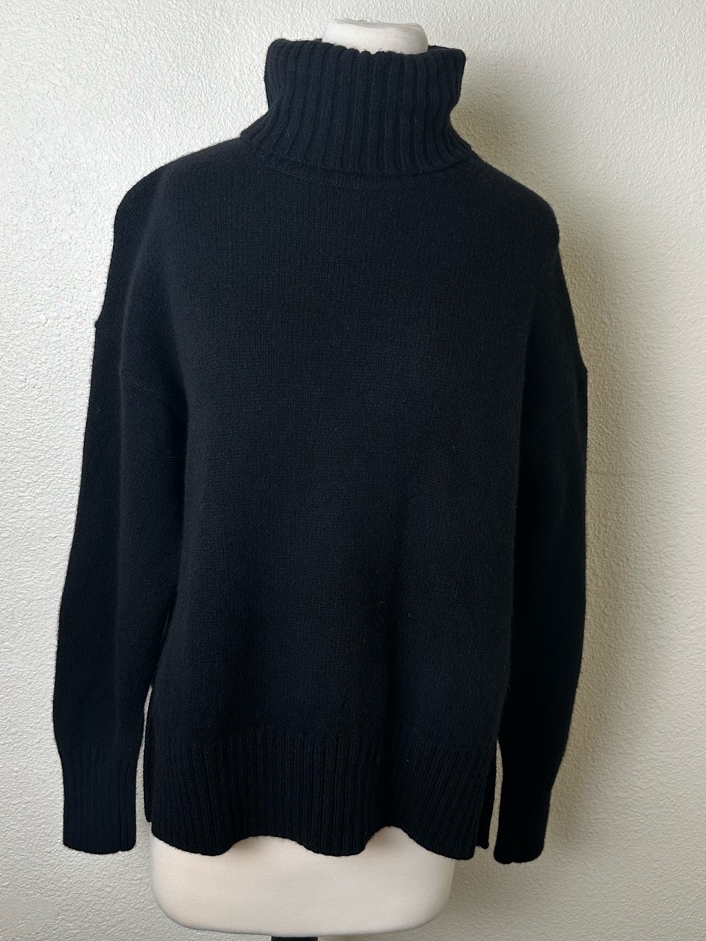 Ralph Lauren Black Ribbed High-Neck Sweater